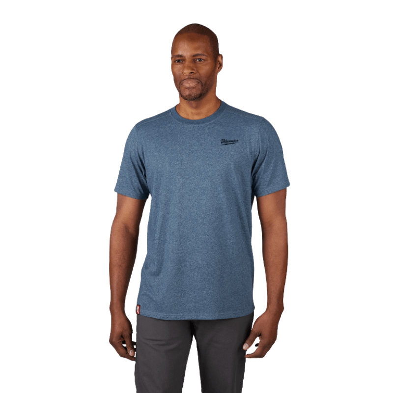 POLERA DE TRABAJO AZUL M HÍBRIDA FREEFLEX MILWAUKEE 603BL-M3