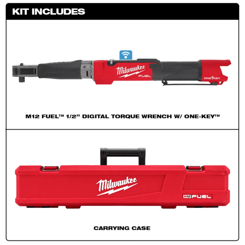 LLAVE DE TORQUE DIGITAL M12 FUEL CON ONE-KEY MILWAUKEE 2466-204