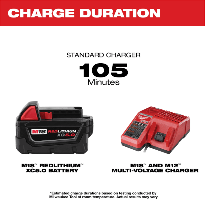 KIT CARGADOR + BATERÍA XC5.0 REDLITHIUM M18 MILWAUKEE 48-59-18504