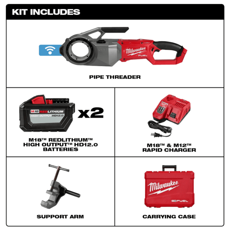 KIT ROSCADORA DE TUBOS M18 FUEL  ONE-KEY MILWAUKEE 2874-22HD4