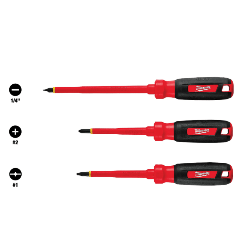 PACK CYBER KIT ELECTRICISTA: ALICATES Y DESTORNILLADORES 48-22-6100, 48-22-3044 Y 48-22-2202 MILWAUK4