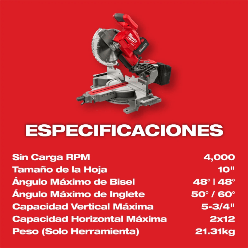 SIERRA INGLETEADORA M18 FUEL MILWAUKEE 2734-214