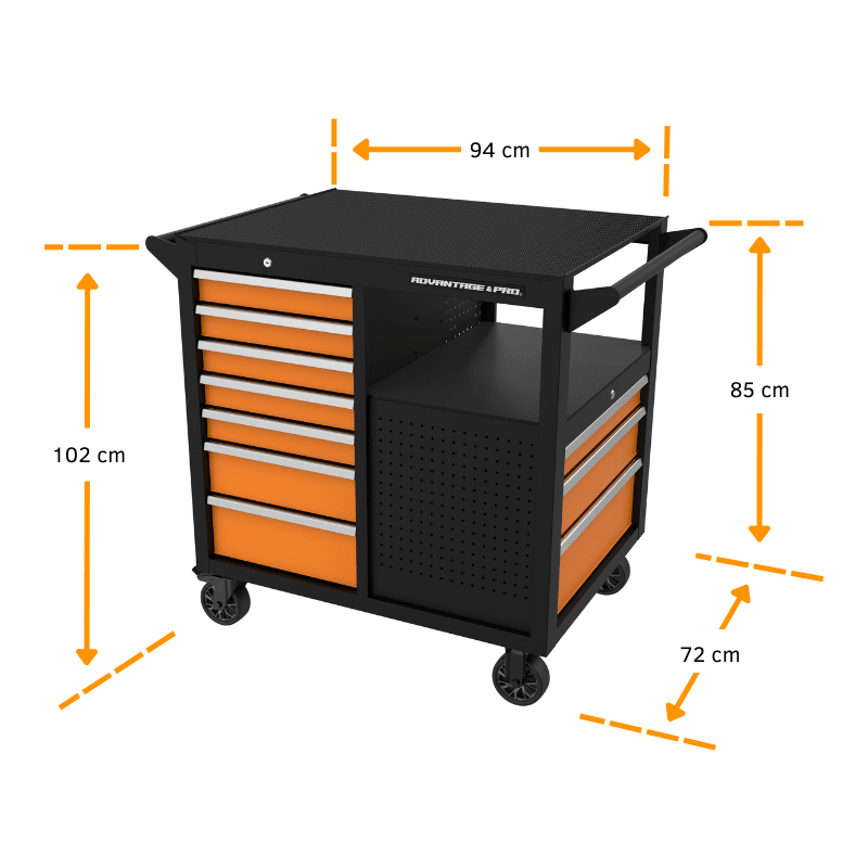 ESTACION DE TRABAJO MÓVIL 45” 10 CAJONES ADVANTAGE PRO 45WS10D3