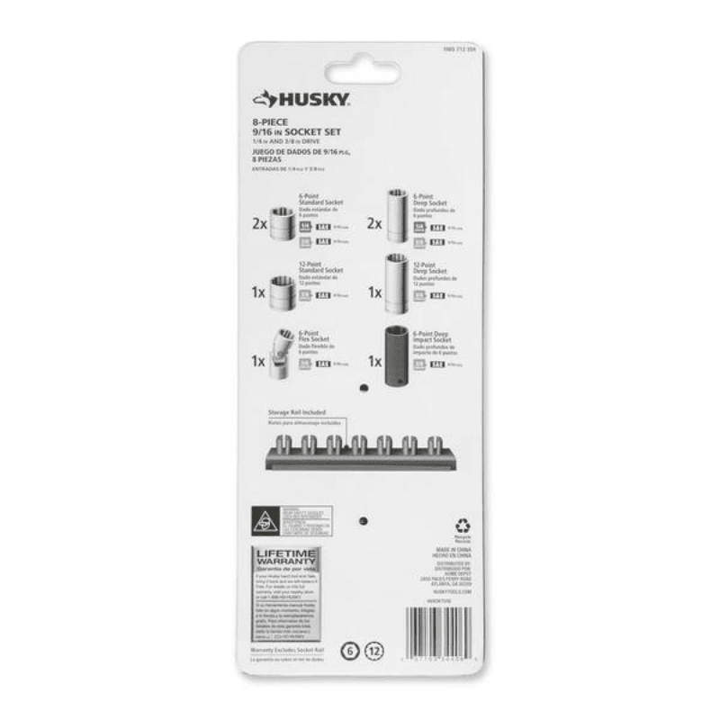 JUEGO DE DADOS 8 PIEZAS 9/16