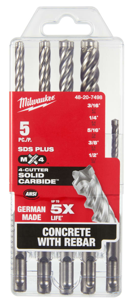 SET 5PC BROCA MX4 MILWAUKEE 48-20-7498 0