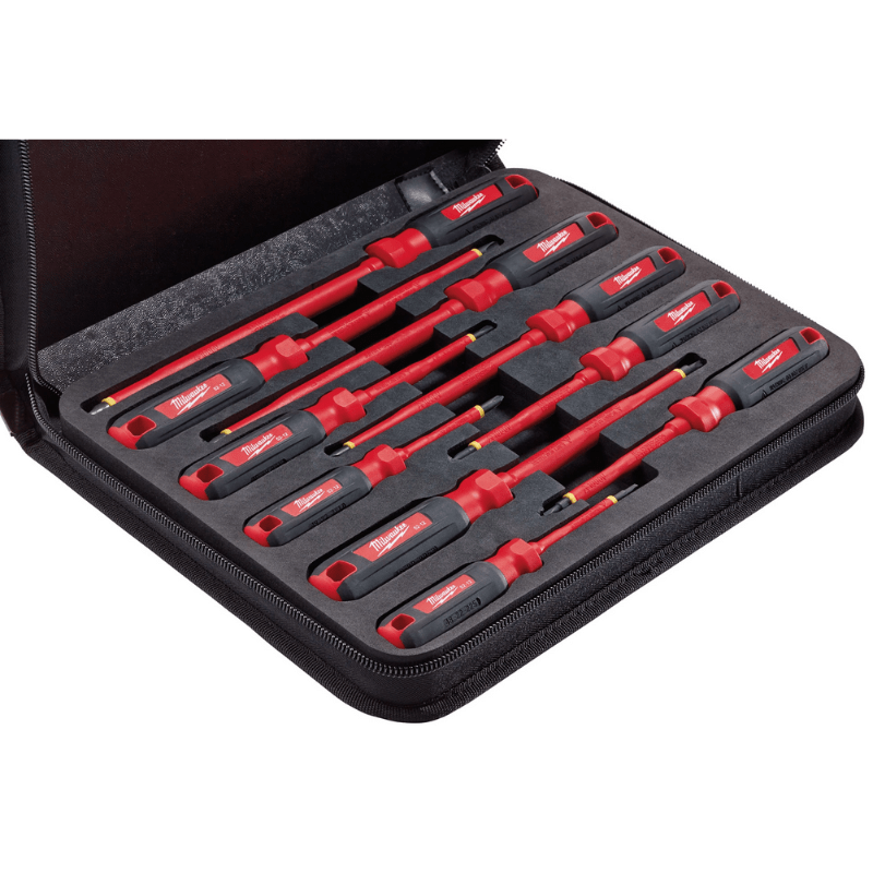 JUEGO DE DESTORNILLADORES AISLADOS 10PCS 1000V MILWAUKEE 48-22-22103