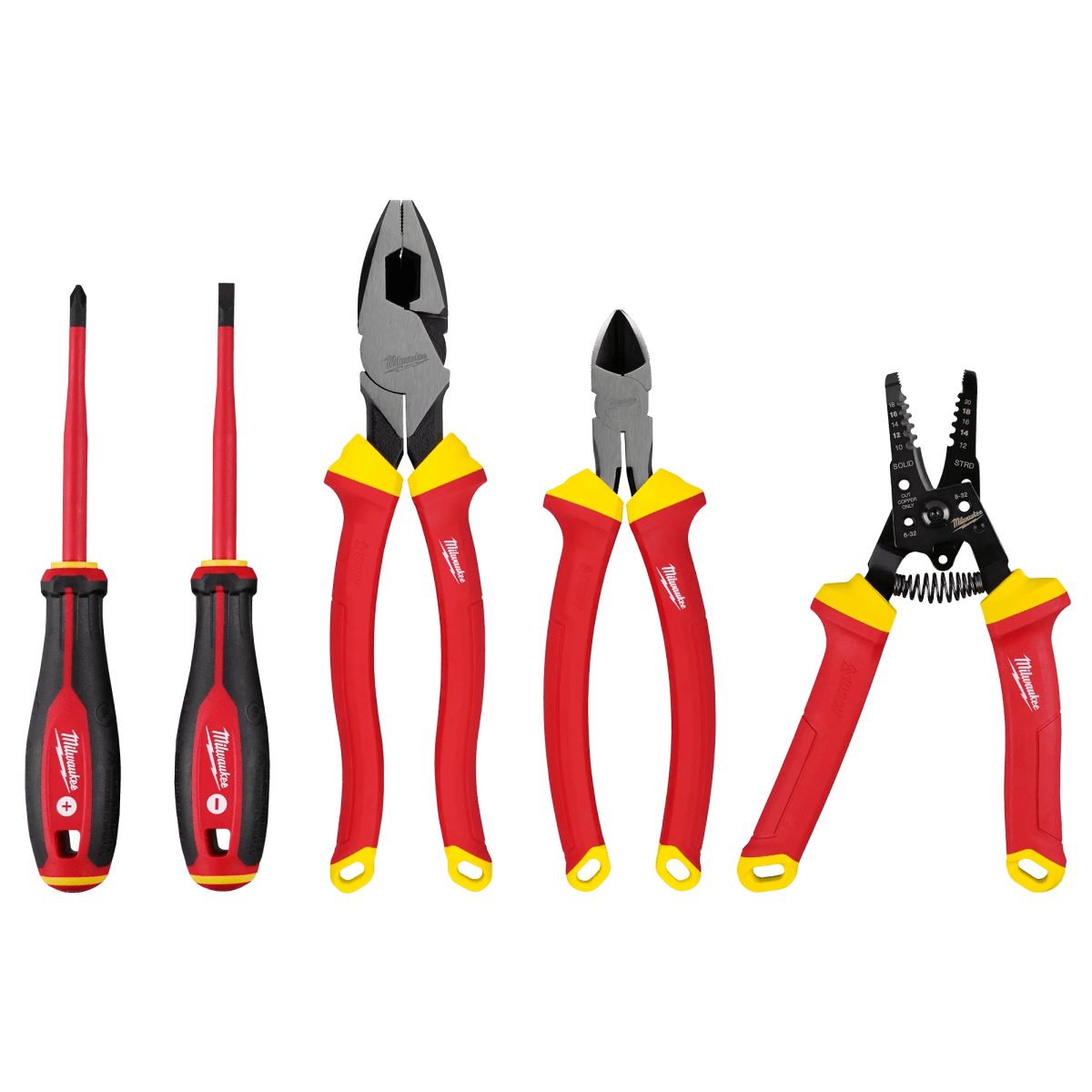SET 5 HERRAMIENTAS AISLADAS 1000V MILWAUKEE 48-22-2215 0