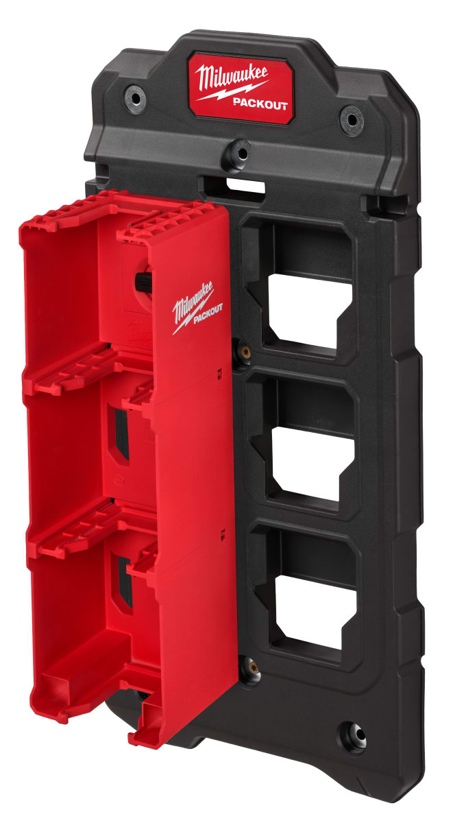 Lot De 2 Supports De Batterie Milwaukee Packout M18 - ABS Rouge - Neufs