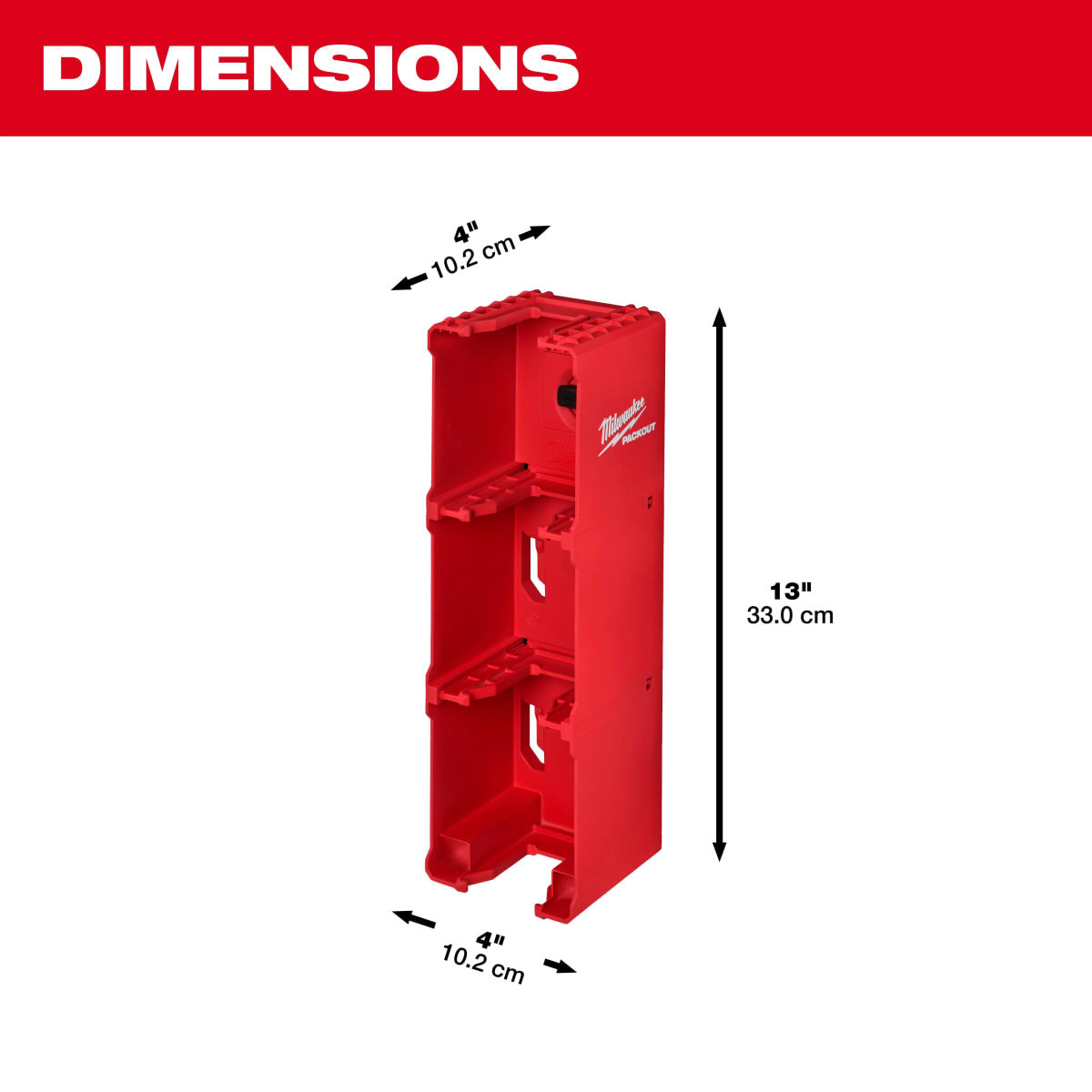 ESTANTE DE BATERÍA M18 PACKOUT MILWAUKEE  48-22-83395