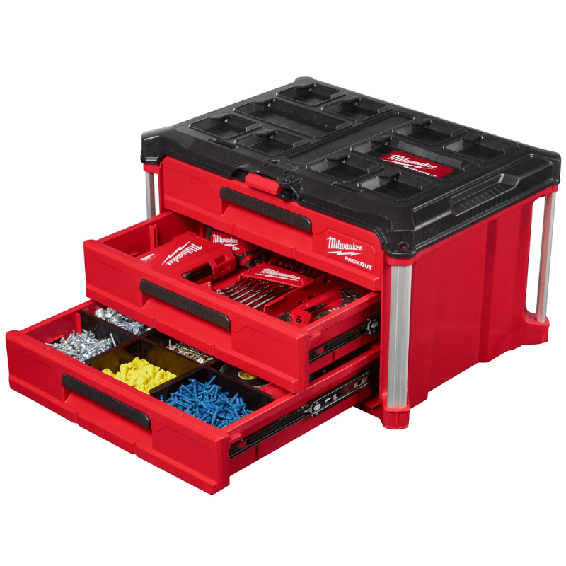 CAJA HERRAMIENTAS 3 CAJONES PACKOUT MILWAUKEE 48-22-84435