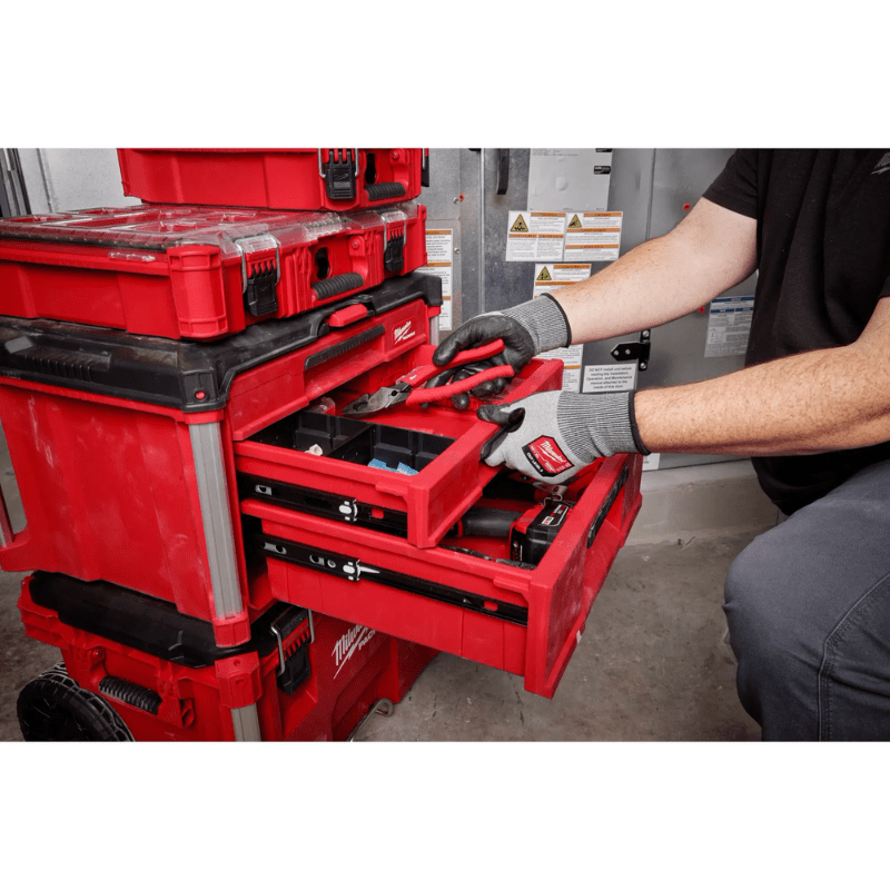 CAJA DE HERRAMIENTAS 3 CAJONES DE PROFUNDIDAD VARIABLE PACKOUT MILWAUKEE 48-22-84477