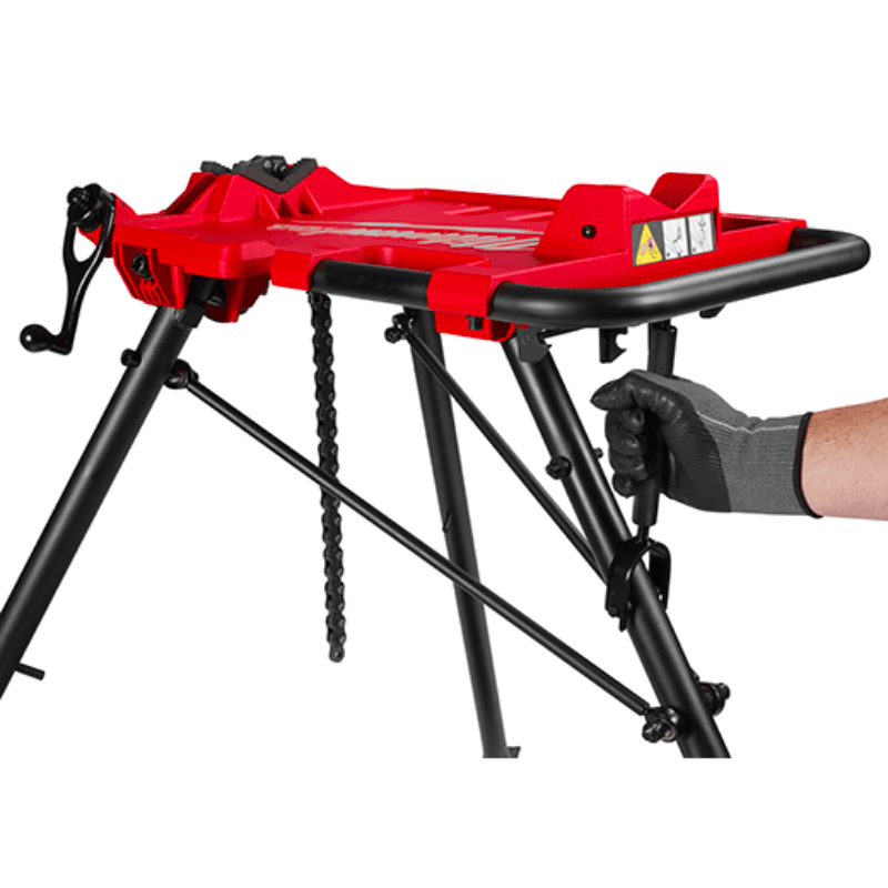 TORNILLO DE BANCO DE CADENA CON TRIPODE DE NIVELACION 6