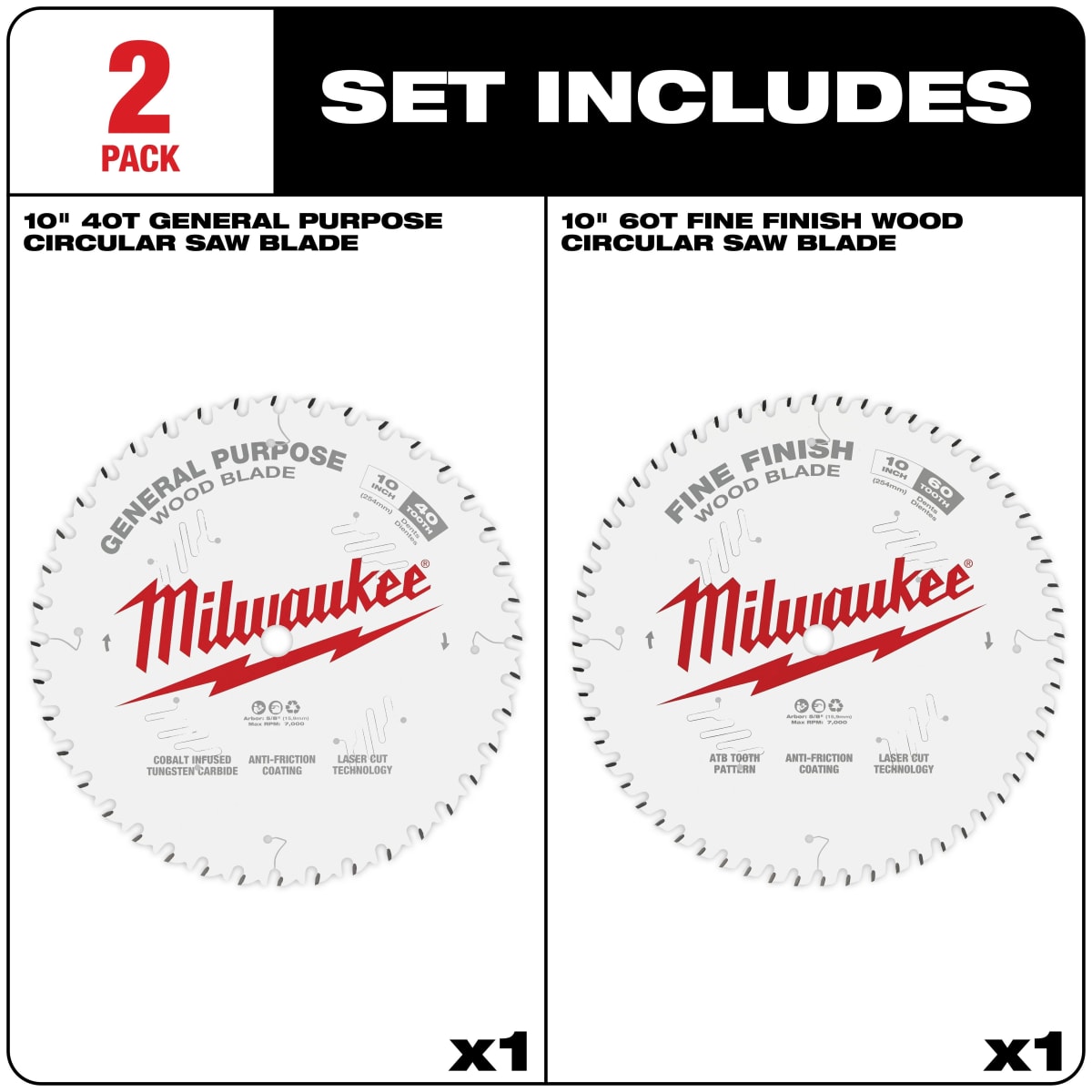 2 DISCOS SIERRA CIRCULAR 10