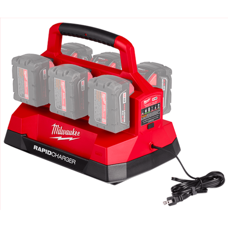 CARGADOR RAPIDO CON 6 BAHIAS M18 MILWAUKEE 48-59-18093