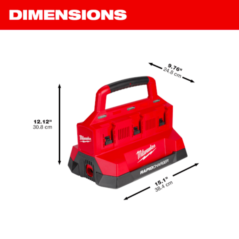 CARGADOR RAPIDO CON 6 BAHIAS M18 MILWAUKEE 48-59-18095