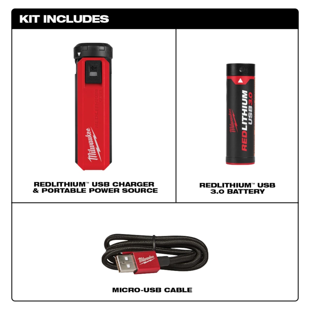 CARGADOR USB PORTATIL MILWAUKEE 48-59-20133
