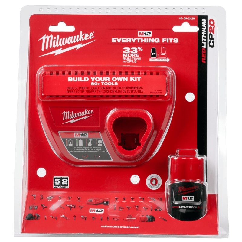 KIT DE INICIO M12 CON BATERÍA 2.0 MILWAUKEE 48-59-24203