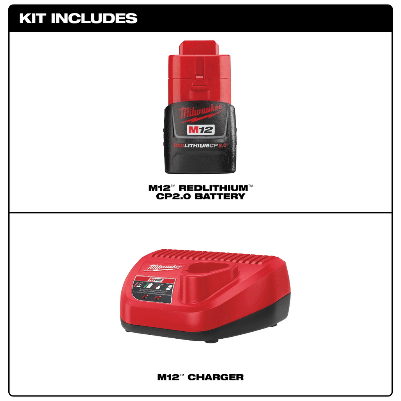 KIT DE INICIO M12 CON BATERÍA 2.0 MILWAUKEE 48-59-24204