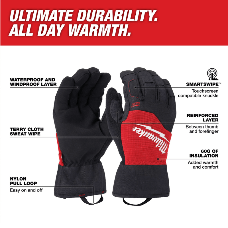 GUANTES DE TRABAJO PARA INVIERNO XL MILWAUKEE 48-73-00334