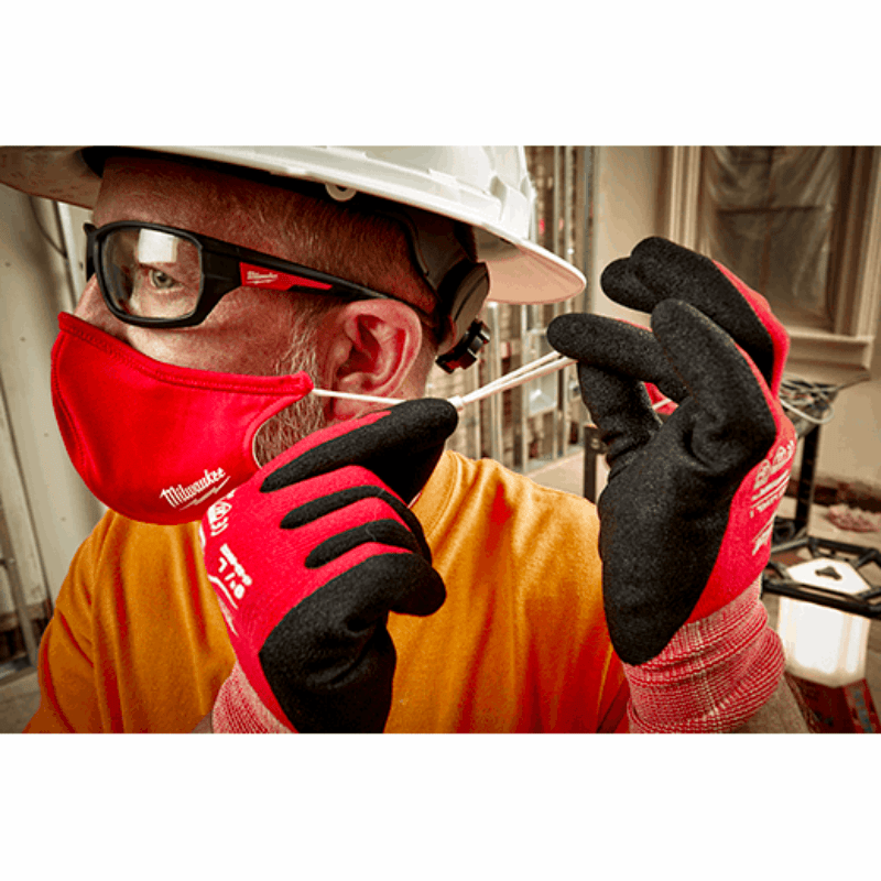 PACK 10 MASCARILLAS 2 CAPAS ROJA MILWAUKEE 48-73-42297