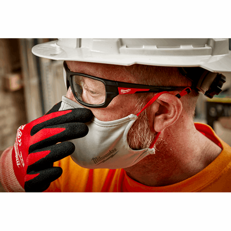 PACK 10 MASCARILLAS 2 CAPAS GRIS MILWAUKEE 48-73-42328