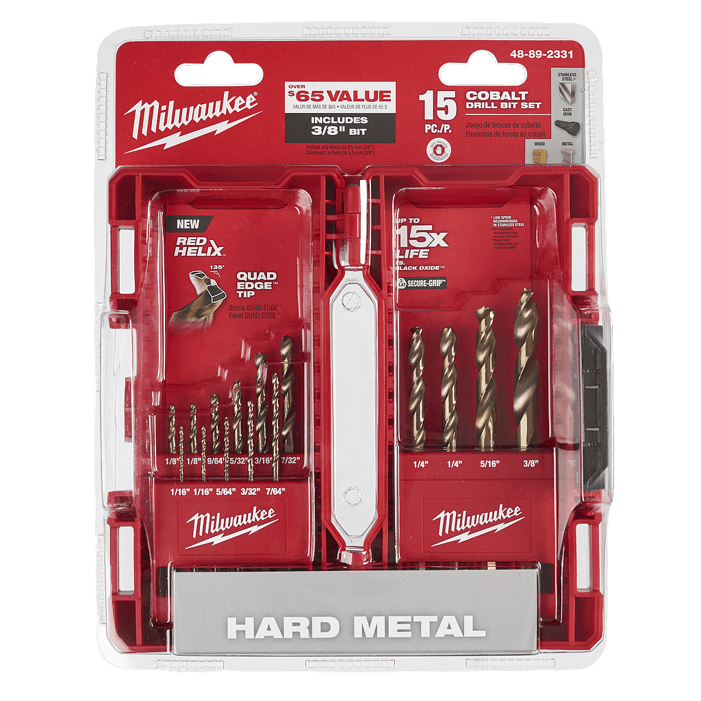 SET 15 BROCAS DE COBALTO MILWAUKEE 48-89-2331 2