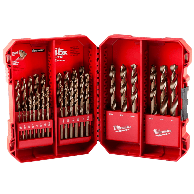 JUEGO DE BROCAS DE COBALTO RED HELIX DE 29 PCS MILWAUKEE 48-89-23322