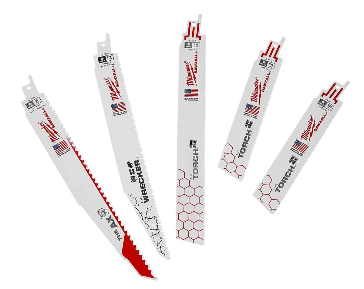 SET 5 HOJAS SIERRA FRONTAL MILWAUKEE 49-22-11052