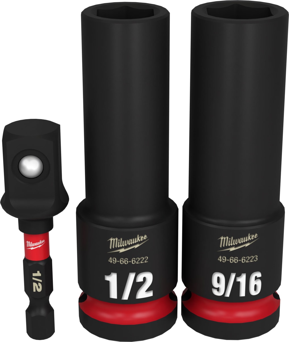 SET 3PC DADOS DE IMPACTO CON IMPULSOR DE 1/2 MILWAUKEE 49-66-4485 0