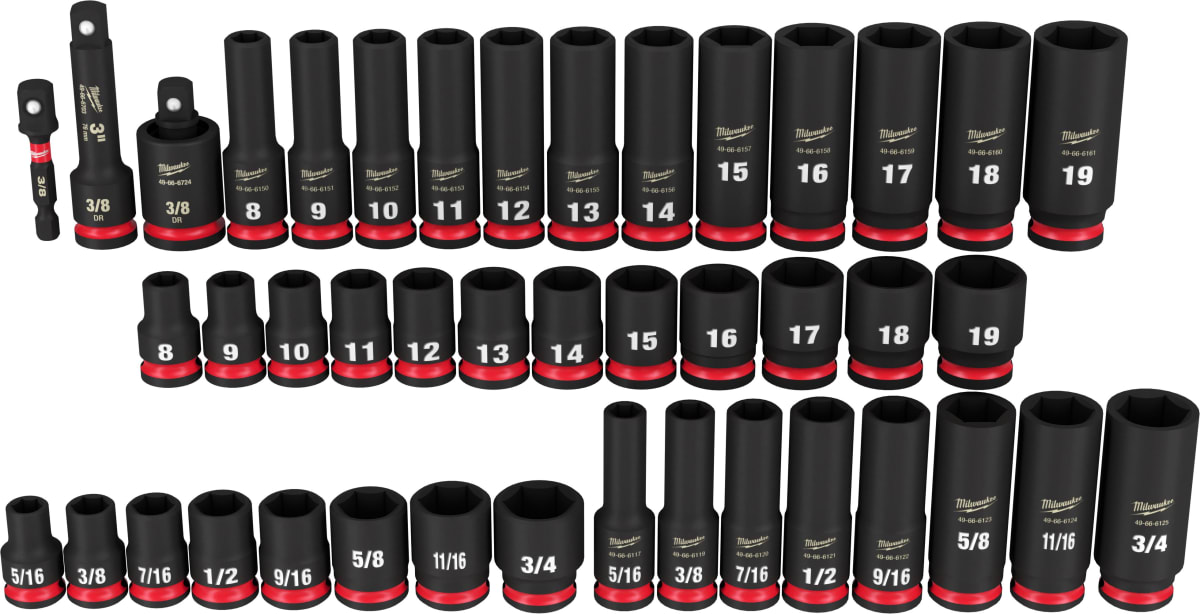 SET 43PC DADOS DE IMPACTO 3/8 MILWAUKEE 49-66-70094