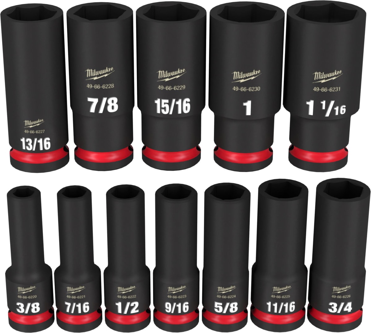 SET 12PC DADO DE IMPACTO 1/2 MILWAUKEE 49-66-70114