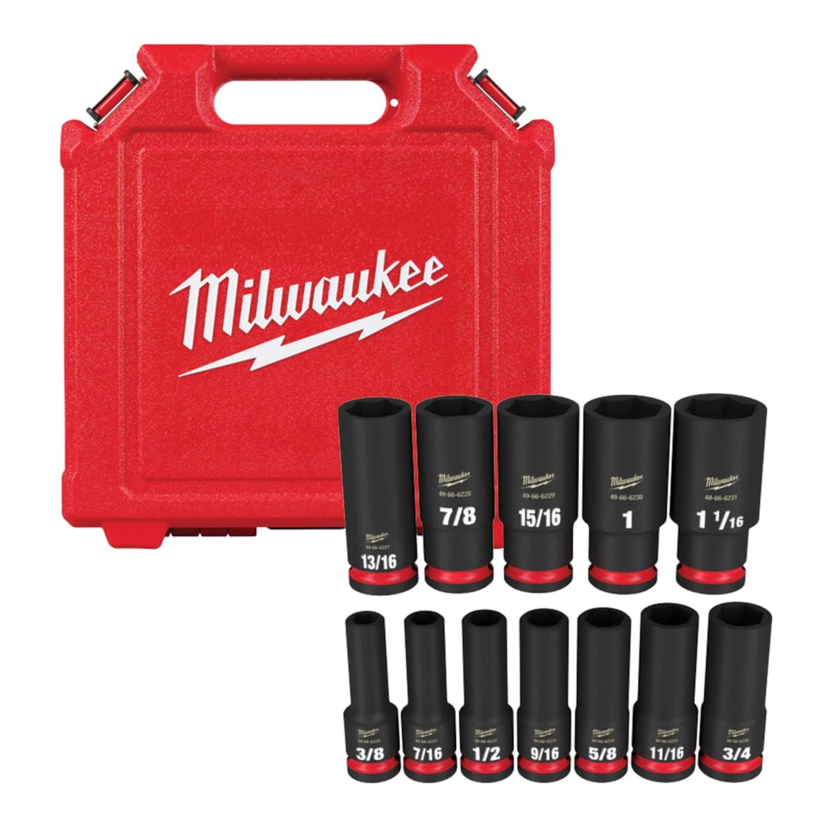 SET 12PC DADO DE IMPACTO 1/2 MILWAUKEE 49-66-70112
