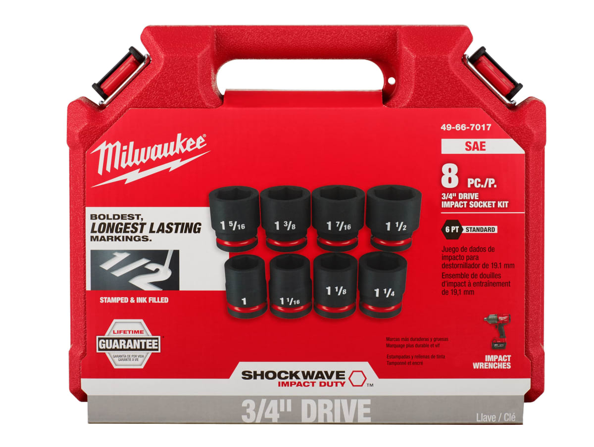 SET 8PC DADO DE IMPACTO 3/4 SAE MILWAUKEE 49-66-7017 0