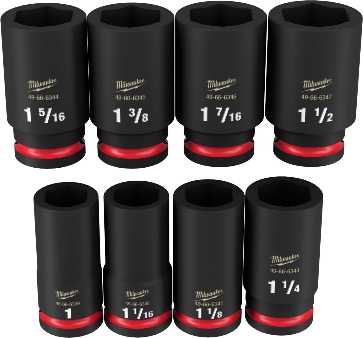 SET 8PC DADO DE IMPACTO 3/4 SAE MILWAUKEE 49-66-70184