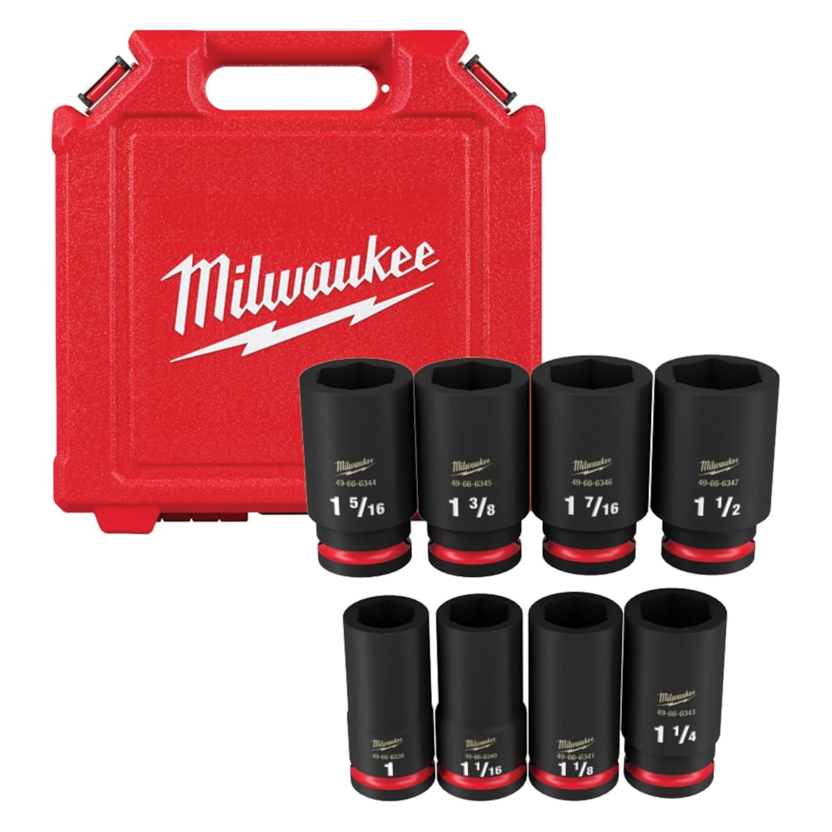 SET 8PC DADO DE IMPACTO 3/4 SAE MILWAUKEE 49-66-70182