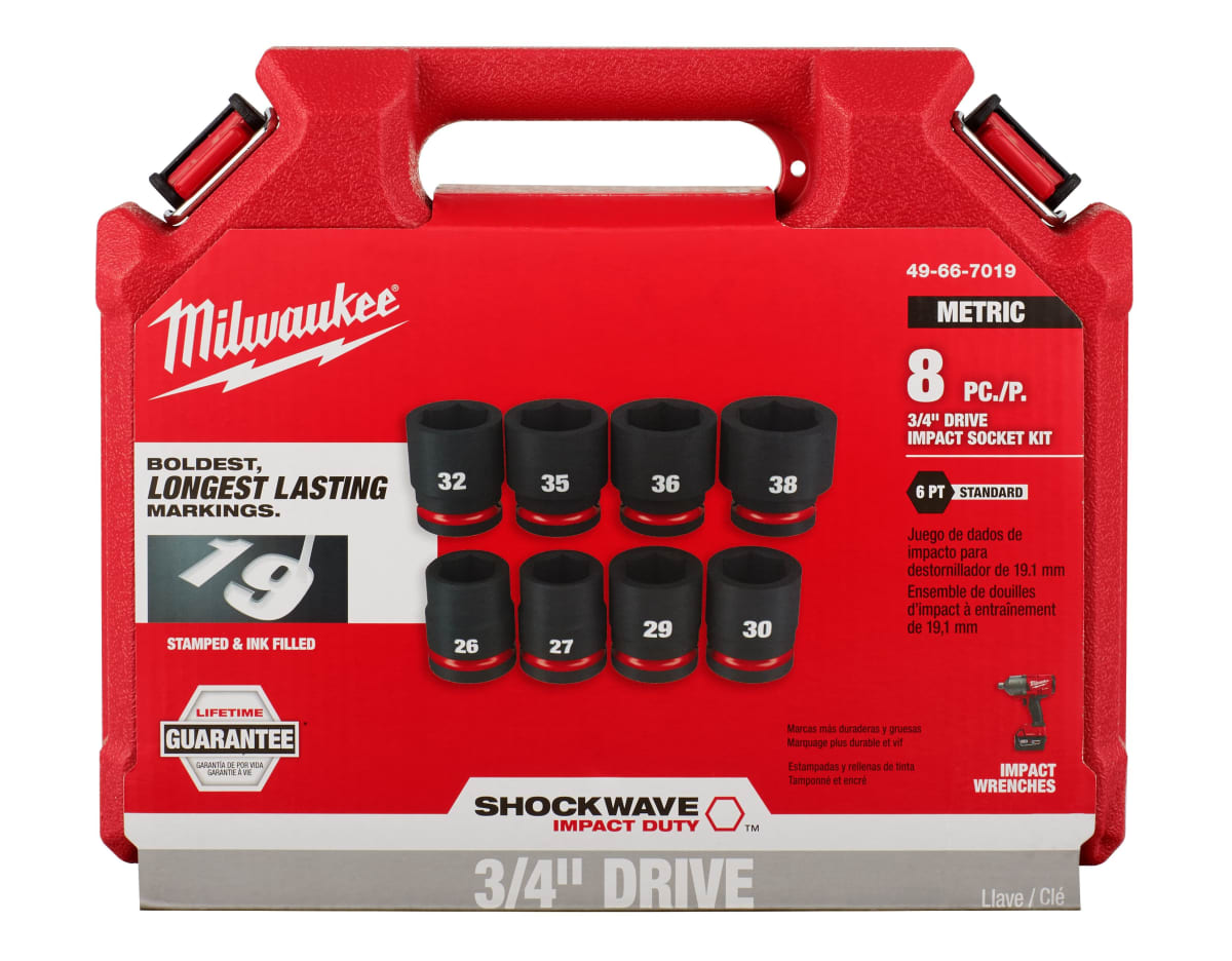 SET 8PC DADO DE IMPACTO 3/4 MILWAUKEE 49-66-7019 0