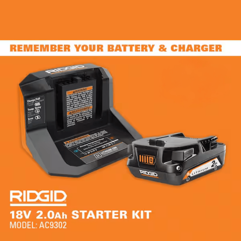 SET BATERIA 2AH Y CARGADOR RIDGID AC93025