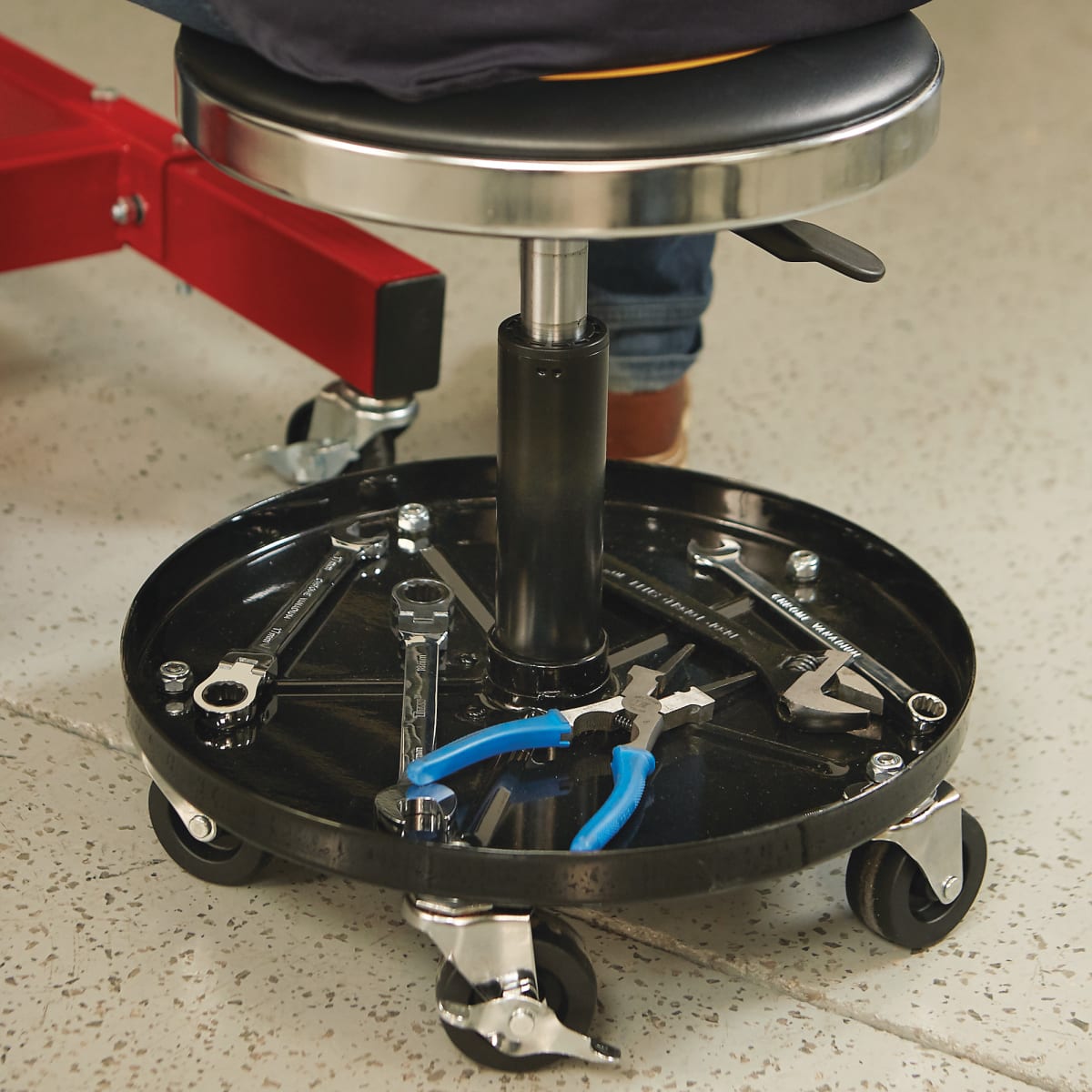 SILLA TALLER AJUSTABLE CROMADA NT 529683