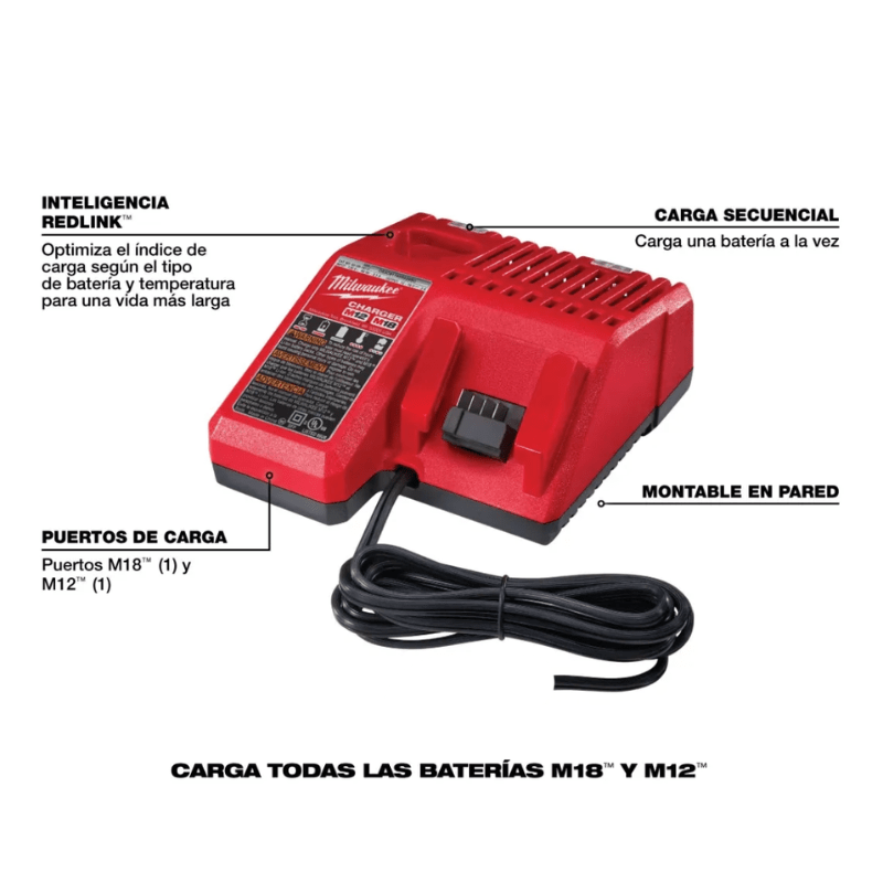CARGADOR M18 Y M12 MILWAUKEE 48-59-18125