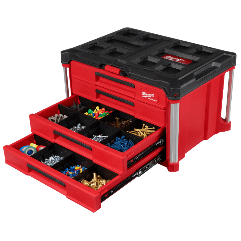 CAJA DE HERRAMIENTAS 4 CAJONES PACKOUT MILWAUKEE 48-22-84445