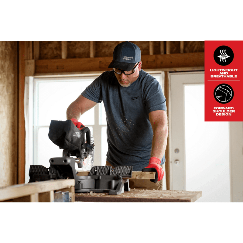 POLERA DE TRABAJO AZUL L HÍBRIDA FREEFLEX MILWAUKEE 603BL-L5
