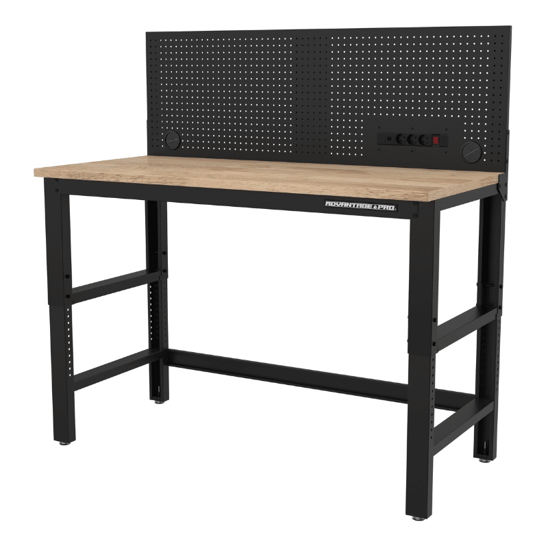 MESON DE TRABAJO REGULABLE MADERA SOLIDA C/PANEL RANURADO ADVANTAGE PRO 61WBRWTP2