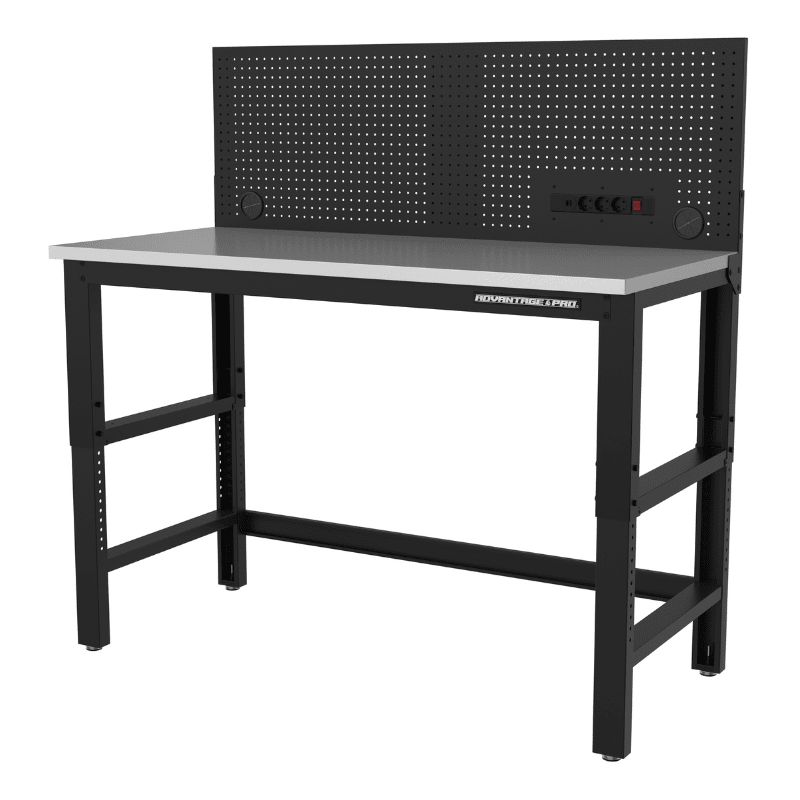 MESON DE TRABAJO ACERO INOX C/PANEL RANURADO, ADVANTAGE PRO 61WBSSTP2