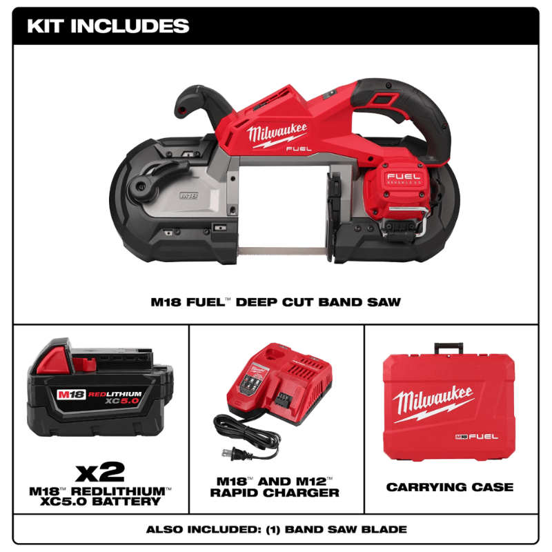 KIT SIERRA DE BANDA DE CORTE PROFUNDO M18 FUEL MILWAUKEE 2929-226