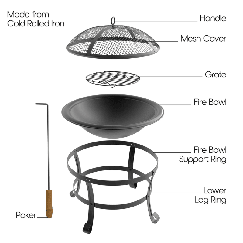 KIT TT CALEFACTOR TERRAZA + BRASERO METAL PARA JARDIN6