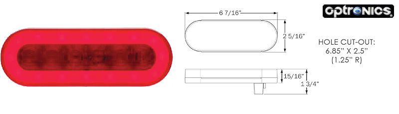 FOCO OVALADO LED 6 PULGADAS GLO PJ 81009394