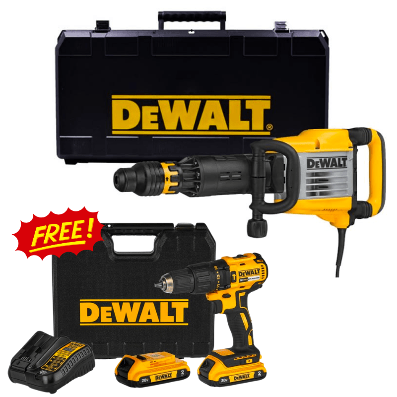 PACK MARTILLO DEMOLEDOR D25951K-B2 + KIT TALADRO PERCUTOR DCD7781D2-B2 DEWALT 0