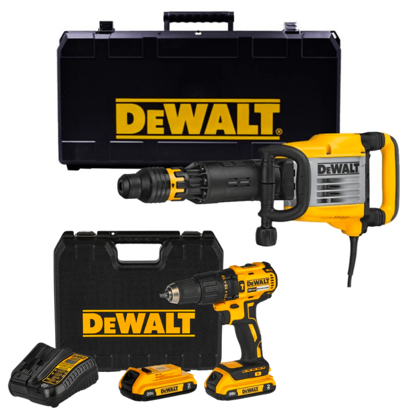 PACK MARTILLO DEMOLEDOR D25951K-B2 + KIT TALADRO PERCUTOR DCD7781D2-B2 DEWALT2