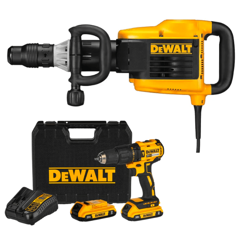 PACK MARTILLO DEMOLEDOR D25899K-B2 + TALADRO PERCUTOR DCD7781D2-B2 DEWALT2