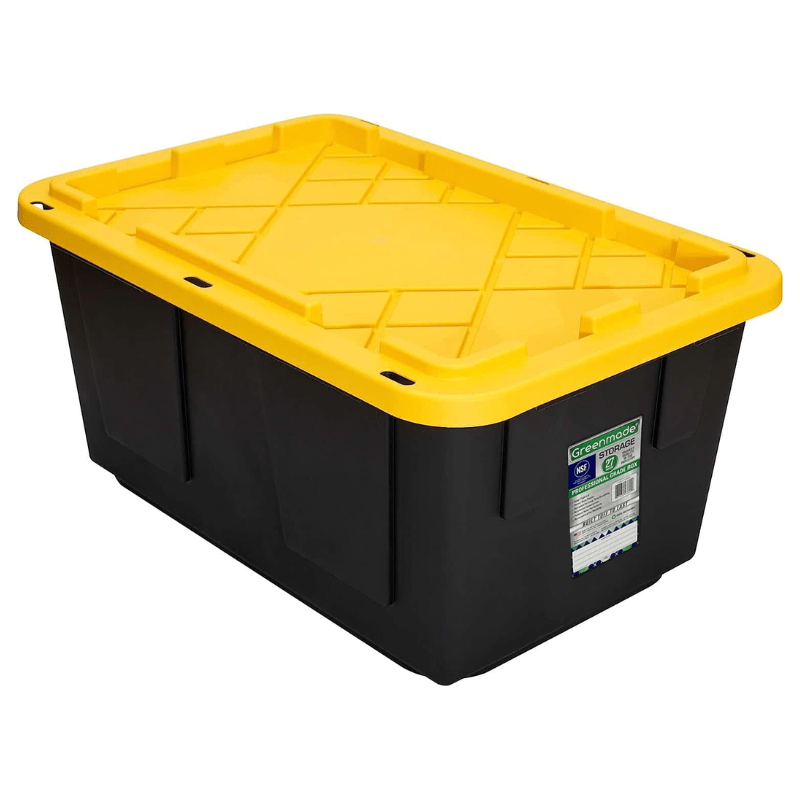 CAJA 27 GALONES NEGRA CON TAPA AMARILLA GREENMADE 7182622